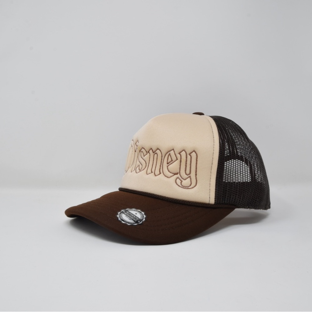 Disney Brown Embroidered 5 Panel Trucker Rope Hat with Adjustable SnapBack Fit - Picture 4 of 4
